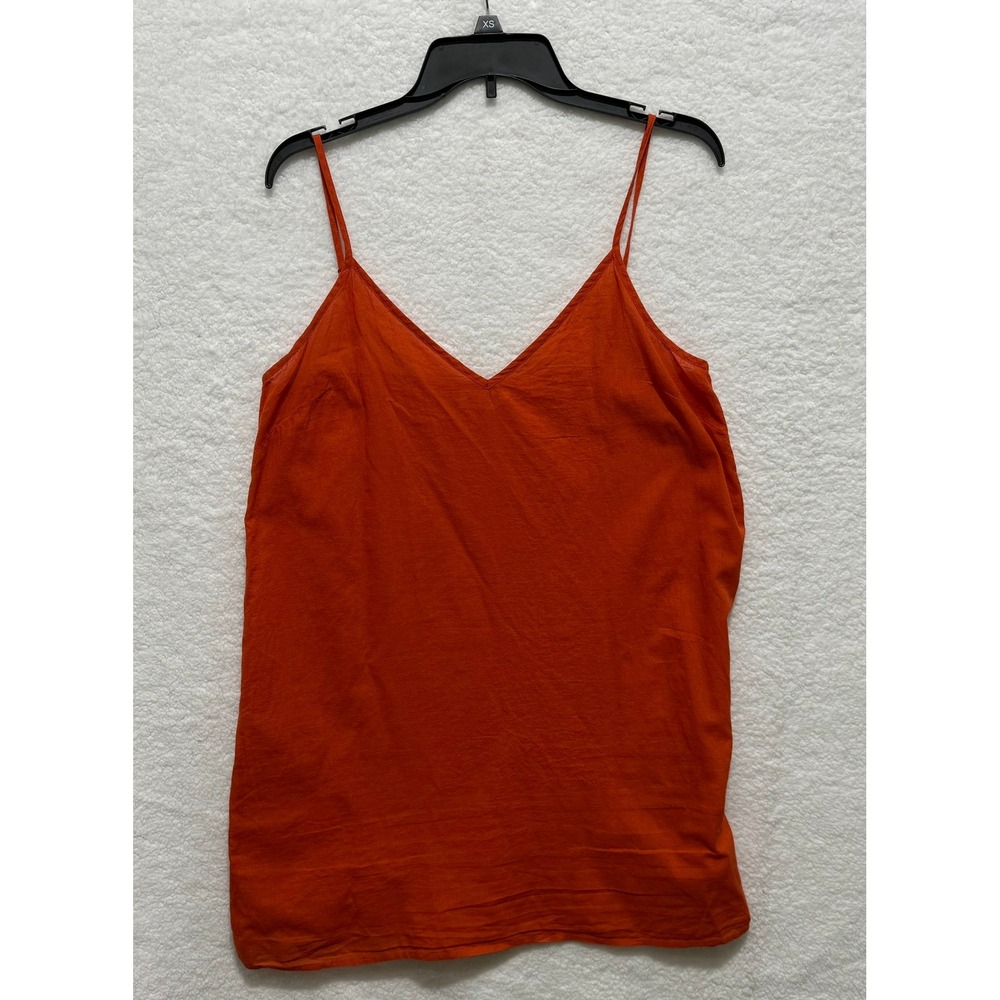 Velvet Graham Spencer Women's Tank Top Sleeveless V Neck Orange Size L